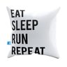 Almofada Frases Eat Run Pelúcia 40x40 AFR0028 - 1