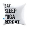 Almofada Frases Eat Yoga Pelúcia 40x40 AFR0024 - 1