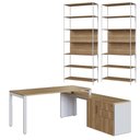 Ver imagem 1 de Conjunto Escritorio 3 Pecas Office 25910 Nogal Sevilha Branco Artesano Nogal Sevilha Branco
