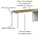 Ver imagem 6 de Conjunto Escritorio 3 Pecas Office 25910 Nogal Sevilha Branco Artesano Nogal Sevilha Branco