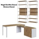 Ver imagem 5 de Conjunto Escritorio 3 Pecas Office 25910 Nogal Sevilha Branco Artesano Nogal Sevilha Branco