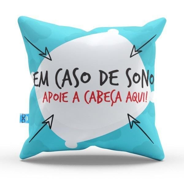 Almofada Divertida Em caso de Sono - REF AD0078 - 1