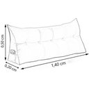 Ver imagem 2 de Almofada de Apoio para Cabeceira 140cm Casal Bege