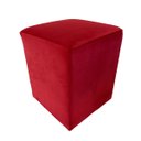 Ver imagem 5 de Kit Poltrona Giovana Giratória Cromado, Puff Quadrado e Almofadas em Sued Premium:vermelho