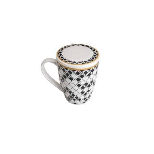 Caneca de Porcelana com Tampa e Filtro Argos 310ml - 2