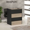 Ver imagem 1 de Balcão de Atendimento New City Calvin com Preto (120 x 25 x 75)