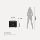 Ver imagem 4 de Mesa de Cabeceira com 2 Gavetas Yves 53 cm - Preto Fosco