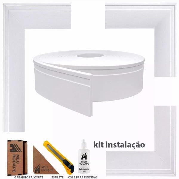 Rodapé EVA Autocolante Flexível 10cm x 1cm - 42 Metros ref Rp16 - 3