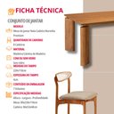 Ver imagem 6 de Sala de Jantar Mesa Nala 220cm Tampo Laminado Canto Moeda com 8 Cadeiras Noronha Premium