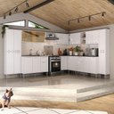 Ver imagem 7 de Cozinha Modulada Completa com Armário e Balcão 10 Pçs Siena Multimóveis Mp2242 Branca Branco