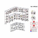 Ver mais imagens de Cozinha Modulada Completa com Armário e Balcão 10 Pçs Siena Multimóveis Mp2242 Branca Branco