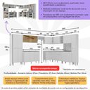 Ver imagem 6 de Cozinha Modulada Completa com Armário e Balcão 10 Pçs Siena Multimóveis Mp2242 Branca Branco