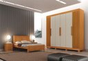 Ver imagem 1 de Dormitorio Casal 4 Pçs 6 Portas Ripado Aspen - Arbo Design