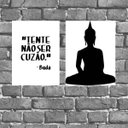 Ver imagem 2 de Kit 2 Placas Buda Frase Engraçada 18x27cm