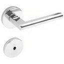 Ver imagem 1 de Conjunto de Fechadura 521 em Zamac para Banheiro St1 40 Roseta 323 de Inox Cromado - 18042008-4 - La