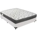 Ver imagem 1 de Cama Box Branco e Colchão Iso100 Espuma D33 Casal Ortobom
