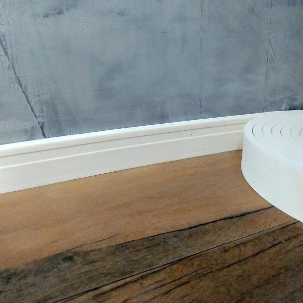 Rodapé EVA Autocolante Flexível 7cm x 1cm - 32 Metros ref Rp16 - 10