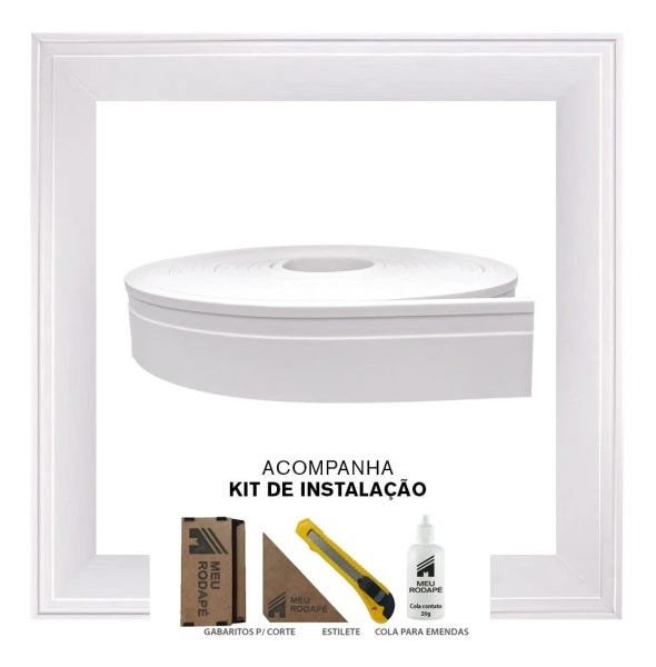 Rodapé EVA Autocolante Flexível 7cm x 1cm - 32 Metros ref Rp16 - 3