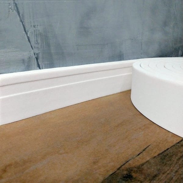 Rodapé EVA Autocolante Flexível 7cm x 1cm - 32 Metros ref Rp16 - 9