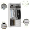 Ver imagem 7 de Guarda Roupas Modulado Solteiro 120cm 2 Portas de Correr 100% MDF Royal