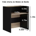 Ver imagem 3 de Balcão Atendimento Web15 1,50 x 1,50 Calvi / Preto
