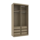 Ver imagem 3 de Guarda Roupas Modulado Solteiro 120cm 2 Portas de Correr 100% MDF Royal
