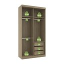 Ver imagem 2 de Guarda Roupas Modulado Solteiro 120cm 2 Portas de Correr 100% MDF Royal