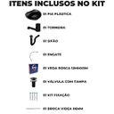 Ver imagem 2 de Pia Banheiro 4l + Torneira Preta + Sifão Sanfonado + Engate Flexível + Veda Rosca + Broca