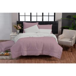 Kit Edredom 200 Fios Italiano 100% algodão 6 peças Dupla Face Casal Queen Casa Dona Rosa Off White - 4