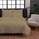 Ver imagem 2 de Kit Edredom 200 Fios Italiano 100% algodão 6 peças Dupla Face Casal Queen Casa Dona Marrom