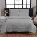 Ver imagem 3 de Kit Edredom 200 Fios Italiano 100% algodão 6 peças Dupla Face Casal Queen Casa Dona Cinza