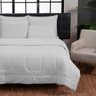 Kit Edredom 200 Fios Italiano 100% algodão 6 peças Dupla Face Casal Queen Casa Dona Off White - 2