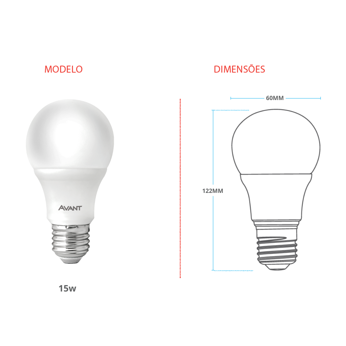 Lâmpada Pera Led, 15w, Luz Branca 6500k, Soquete E27, Bivolt, Avant - 4