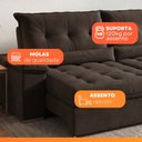 Ver imagem 4 de Sofá Retrátil e Reclinável 3 Lugares 2,15m Arezzo