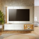 Ver imagem 2 de Rack Bancada e Painel Amalfi para Tv até 65 Polegadas com Pés de Metal Off White Freijó Colibri