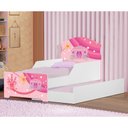 Ver imagem 2 de Mini Cama Infantil com Auxiliar Pop Carruagem Rosa com Colchões
