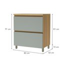 Ver imagem 3 de Balcão 1 Porta Basculante 1 Gaveta 80cm 100% Mdf Rainha Nature-verde