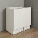 Ver imagem 1 de Balcão de Canto Reto para Cozinha Fineze 1 Porta 1 Prateleira MDF 84cm Areia HP