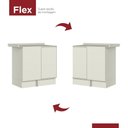 Ver imagem 2 de Balcão de Canto Reto para Cozinha Fineze 1 Porta 1 Prateleira MDF 84cm Areia HP