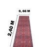 Passadeira Cozinha Tapete Sala e Corredor Persa Antiderrapante Impermeável Vermelho - 3
