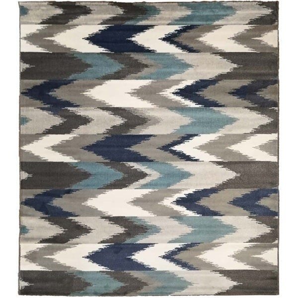 Tapete para Sala Sena 3 Bege-azul 1,40x2,00m - Edantex - 2