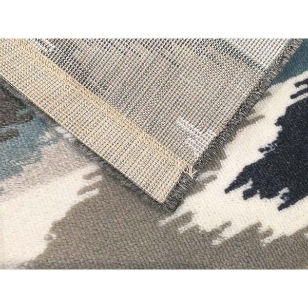 Tapete para Sala Sena 3 Bege-azul 1,40x2,00m - Edantex - 6