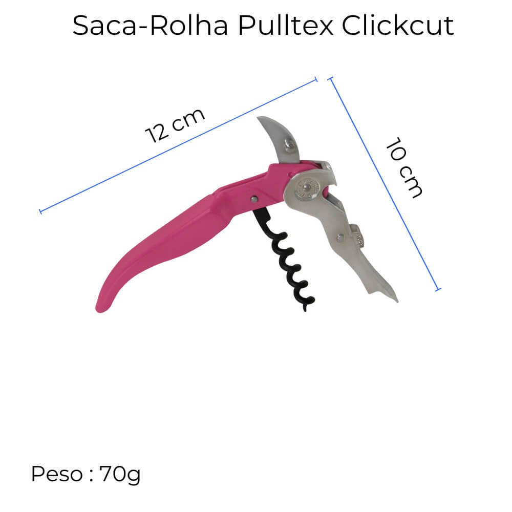 Saca-rolha Pulltex Clickcut Rosa e Caixa Ecológica White - 2