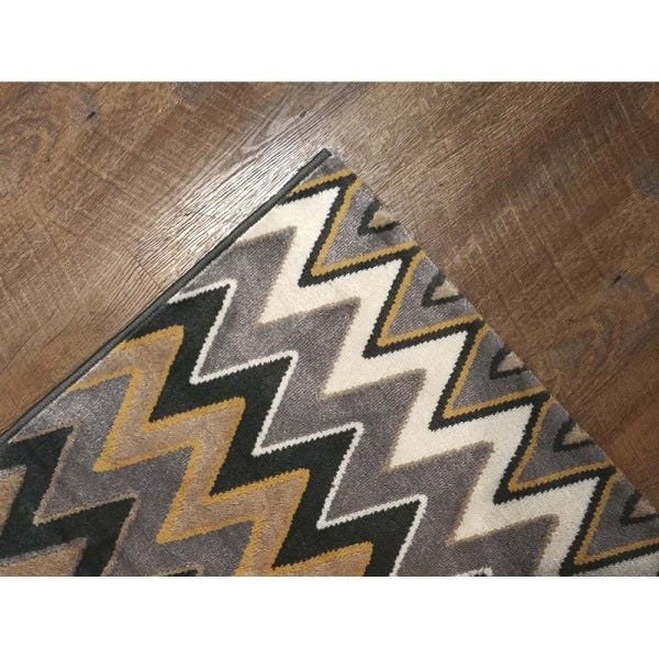 Tapete para Sala Sena 01 Cinza-bege-amarelo 3,00x4,00m - Edantex - 3