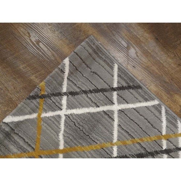 Tapete para Sala Carter 05 Cinza-Bege-Amarelo 1,00x1,40M - Edantex - 4