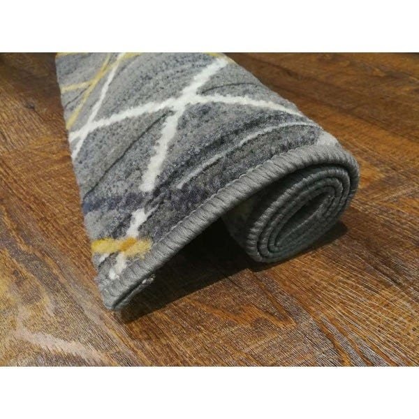 Tapete para Sala Carter 05 Cinza-Bege-Amarelo 1,00x1,40M - Edantex - 5
