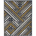 Ver imagem 2 de Tapete para Sala Carter 04 Cinza-bege-amarelo 1,00x1,40m - Edantex