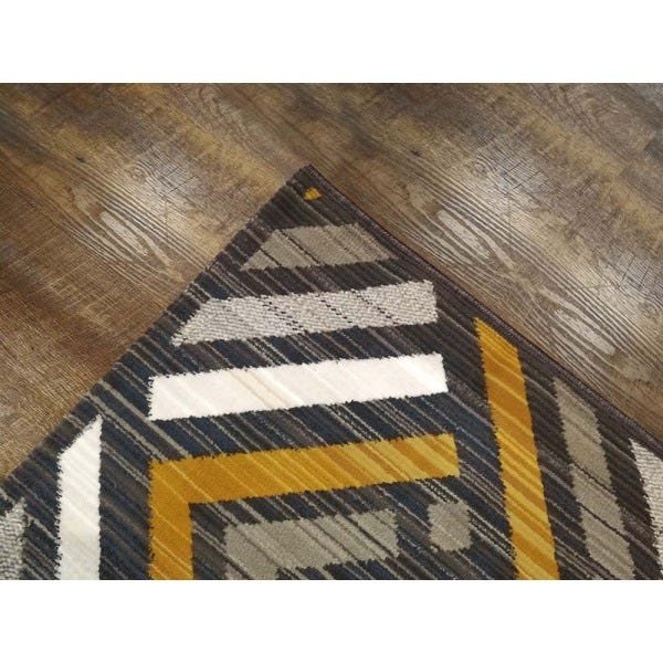 Tapete para Sala Carter 04 Cinza-bege-amarelo 1,00x1,40m - Edantex - 6