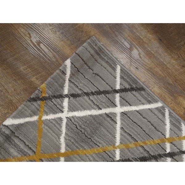 Tapete Carter 05 Cinza-Bege-Amarelo 0,50x0,80M - Edantex - 5