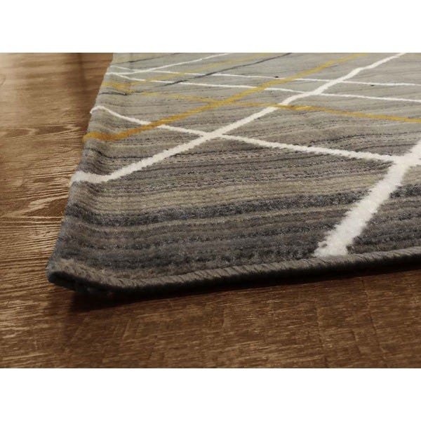 Tapete Carter 05 Cinza-Bege-Amarelo 0,50x0,80M - Edantex - 6